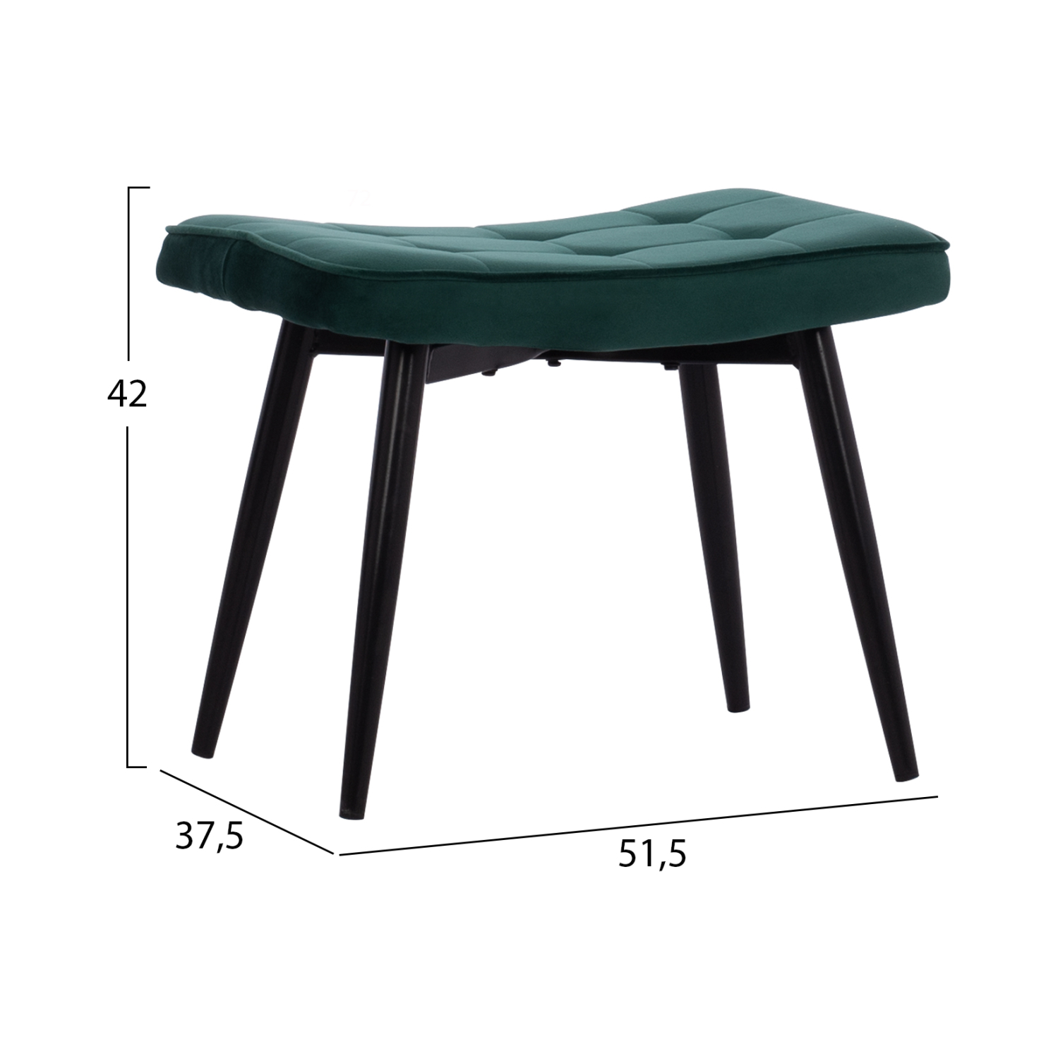 ΠΟΛΥΘΡΟΝΑ ΜΠΕΡΖΕΡΑ CRAWLEY ΜΕ ΥΠΟΠΟΔΙΟ HM8918.03 ΚΥΠΑΡΙΣΣΙ ΒΕΛΟΥΔΟ 70x57x103 εκ. - Image 3