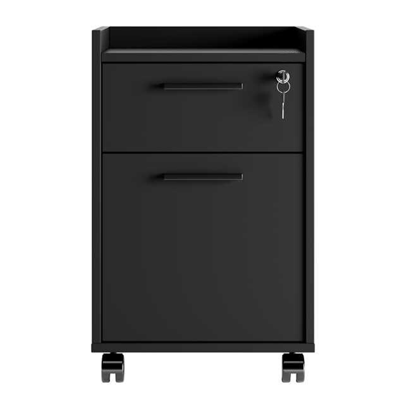 Συρταριέρα γραφείου Gamer Megapap τροχήλατη με κλειδαριά χρώμα μαύρο 40x40x56εκ. - Image 3