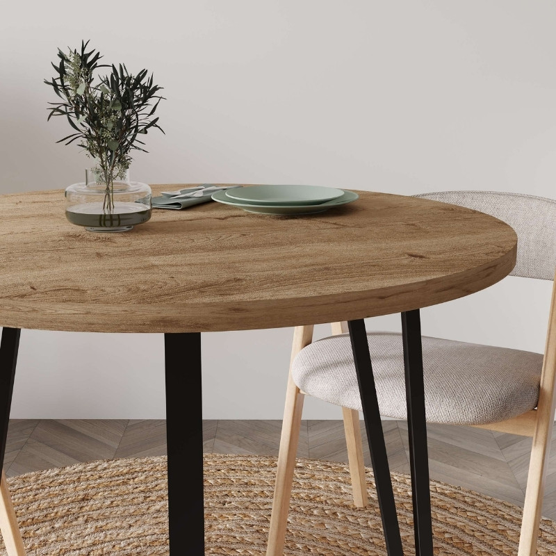 Τραπέζι Xana Megapap χρώμα sepet oak Ø90x77,5εκ. - Image 3