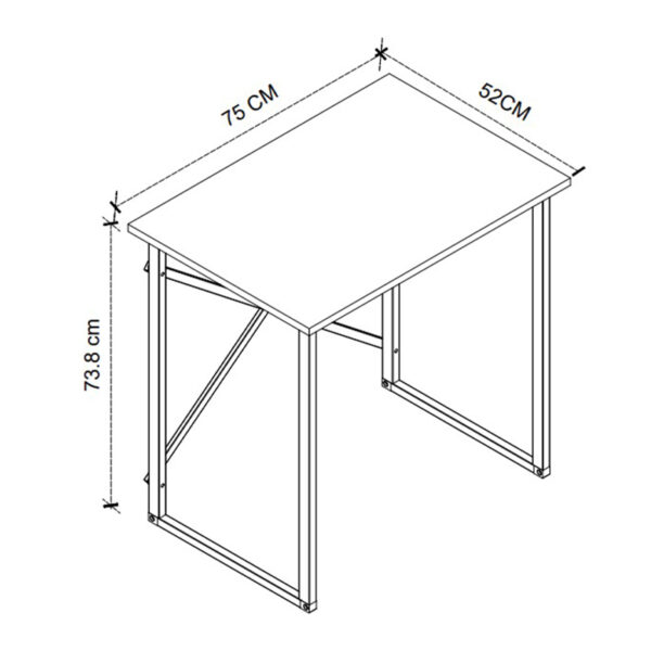 Γραφείο εργασίας Verne Megapap χρώμα pine oak 75x52x73,8εκ. - Image 3