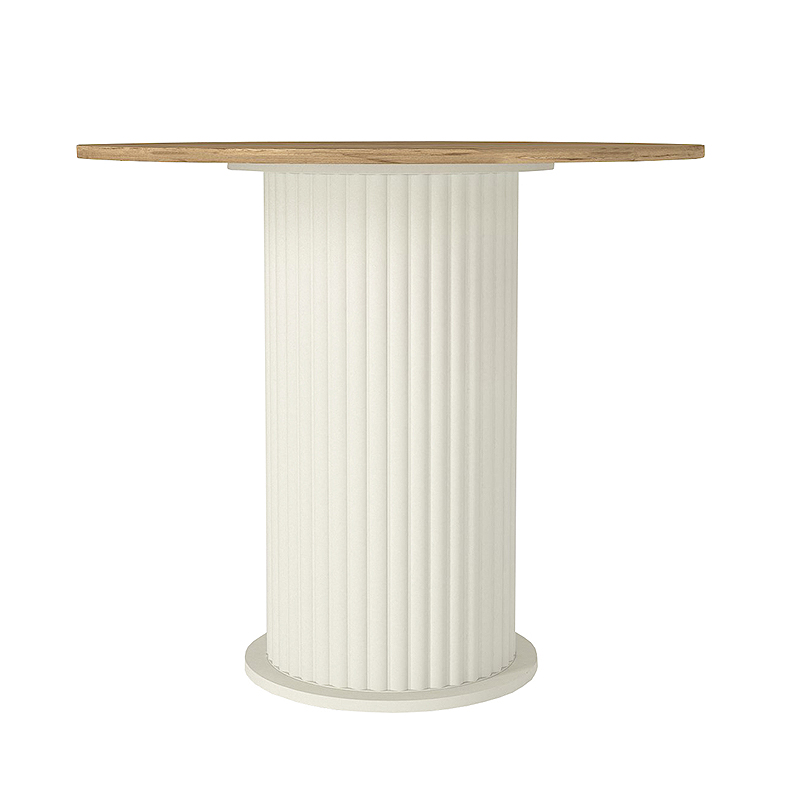 Τραπέζι Bohema Megapap χρώμα ivory - sepet oak Ø90x77,7εκ. - Image 4