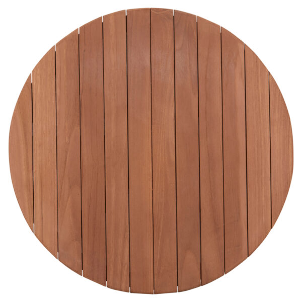 ΕΠΙΦΑΝΕΙΑ ΤΡΑΠΕΖΙΟΥ ΣΤΡΟΓΓΥΛΗ HM18132 ΞΥΛΟ TEAK--ΦΥΣΙΚΟ Φ60x4(πάχος)εκ. - Image 3