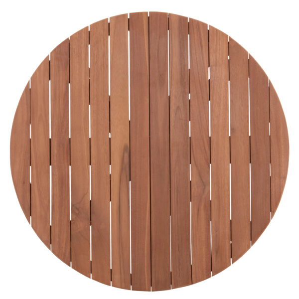 ΕΠΙΦΑΝΕΙΑ ΤΡΑΠΕΖΙΟΥ ΣΤΡΟΓΓΥΛΗ HM18133 ΞΥΛΟ TEAK--ΦΥΣΙΚΟ Φ70x4(πάχος)εκ. - Image 3
