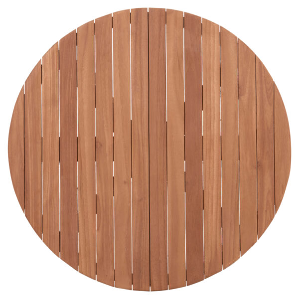 ΕΠΙΦΑΝΕΙΑ ΤΡΑΠΕΖΙΟΥ ΣΤΡΟΓΓΥΛΗ HM18134 ΞΥΛΟ TEAK--ΦΥΣΙΚΟ Φ80x4(πάχος)εκ. - Image 3