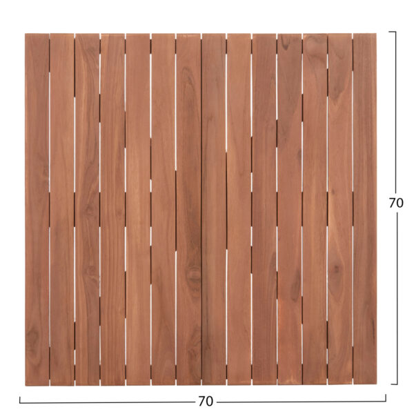 ΕΠΙΦΑΝΕΙΑ ΤΡΑΠΕΖΙΟΥ ΤΕΤΡΑΓΩΝΗ HM18136 ΞΥΛΟ TEAK--ΦΥΣΙΚΟ 70x70x4(πάχος)εκ. - Image 2