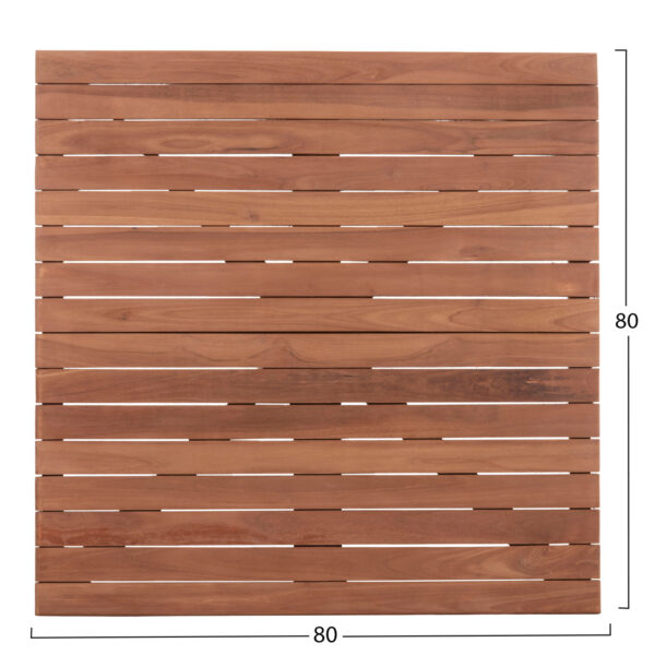 ΕΠΙΦΑΝΕΙΑ ΤΡΑΠΕΖΙΟΥ ΤΕΤΡΑΓΩΝΗ HM18137 ΞΥΛΟ TEAK--ΦΥΣΙΚΟ 80x80x4(πάχος)εκ. - Image 2