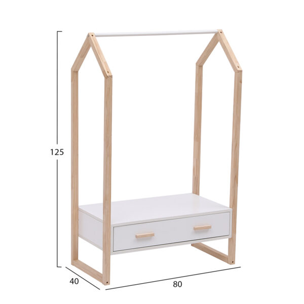 ΚΡΕΜΑΣΤΡΑ ΜΕ ΣΥΡΤΑΡΙ ΠΑΙΔΙΚH PEPE HM2492.03 ΜΕΛΑΜΙΝΗ-ΞΥΛΟ ΠΕΥΚΟΥ 80x40x125Υεκ - Image 3