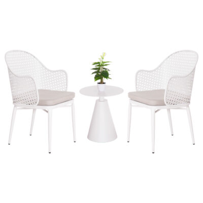 ΣΕΤ LOUNGE 3TMX ΕΞ.ΧΩΡΟΥ OREGO HM21106.02 ΑΛΟΥΜΙΝΙΟ ΣΕ ΛΕΥΚΟ