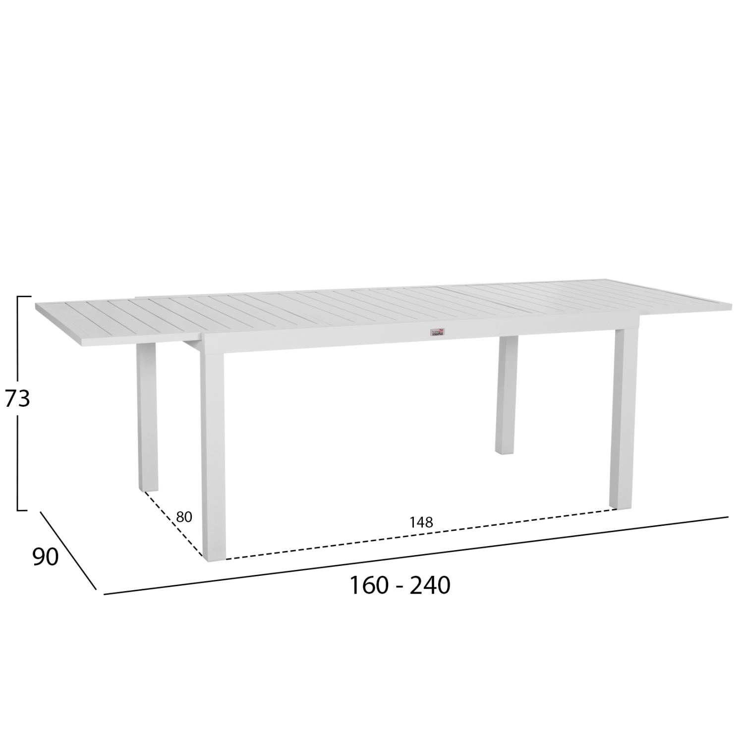 ΣΕΤ ΤΡΑΠΕΖΑΡΙΑΣ ΕΞ.ΧΩΡΟΥ KRUM HM21147 ΤΡΑΠΕΖΙ ΜΕ 6 ΠΟΛΥΘΡΟΝΕΣ--ΛΕΥΚΟ ΑΛΟΥΜΙΝΙΟ - Image 3
