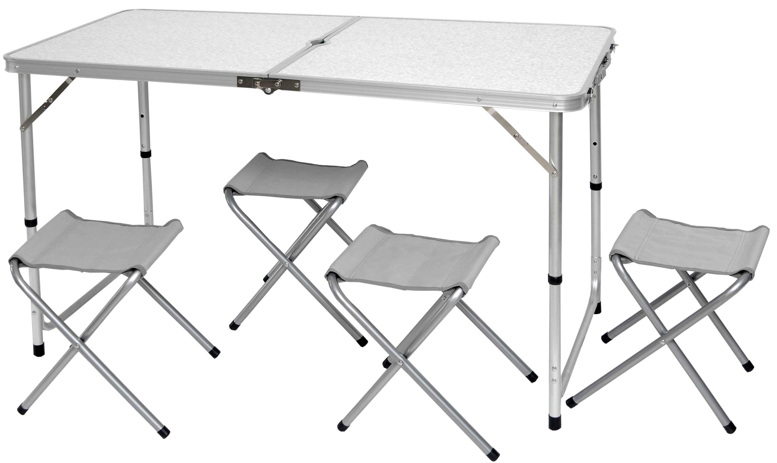 Velco ΣΕΤ ΤΡΑΠΕΖΙ ΑΛΟΥΜΙΝΙΟΥ ΠΤΥΣΣΟΜΕΝΟ ΒΑΛΙΤΣΑ ME ΤΕΣΣΕΡΑ ΜΕΤΑΛΛΙΚΑ ΣΚΑΜΠΩ ΜΕ POLYESTER 600D