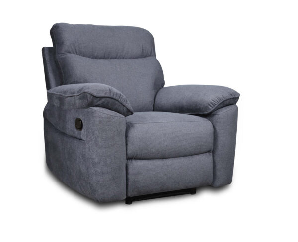 Boston πολυθρόνα Relax με χειροκίνητη ανάκλιση 101x100x102εκ. Γκρι Σκούρο ύφασμα - Image 2