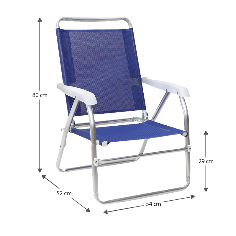 Καρεκλάκι παραλίας Alu Megapap αλουμινίου χρώμα μπλε 54x52x80εκ. - Image 6