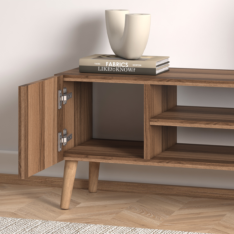 Έπιπλο τηλεόρασης Porto Megapap χρώμα καρυδί 90x32x42εκ.