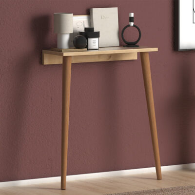 Κονσόλα επιτοίχια Fiona Megapap χρώμα oak 60x22x73εκ.