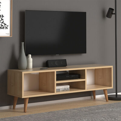 Έπιπλο τηλεόρασης Loren Megapap χρώμα oak 120x30x40εκ.