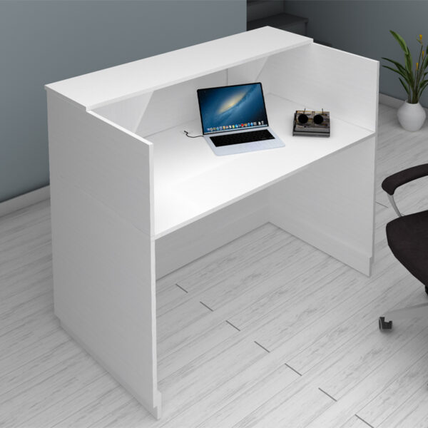 Γραφείο υποδοχής - reception Gemini Megapap χρώμα λευκό 150x70x110εκ. - Image 3