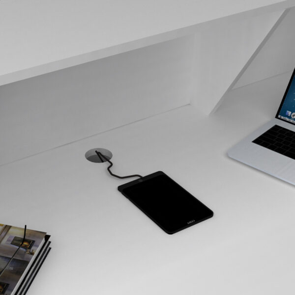 Γραφείο υποδοχής - reception Gemini Megapap χρώμα λευκό 150x70x110εκ. - Image 5