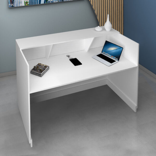 Γραφείο υποδοχής - reception Gemini Megapap χρώμα λευκό 180x70x110εκ. - Image 3