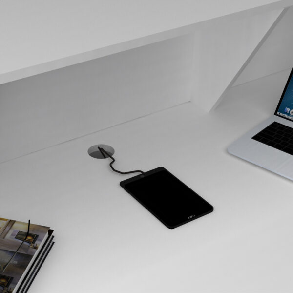 Γραφείο υποδοχής - reception Gemini Megapap χρώμα λευκό 180x70x110εκ. - Image 4