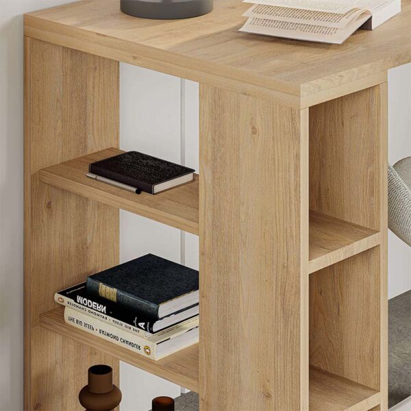 Γραφείο εργασίας Colmar Megapap χρώμα sapphire oak 140x60x75εκ - Image 2