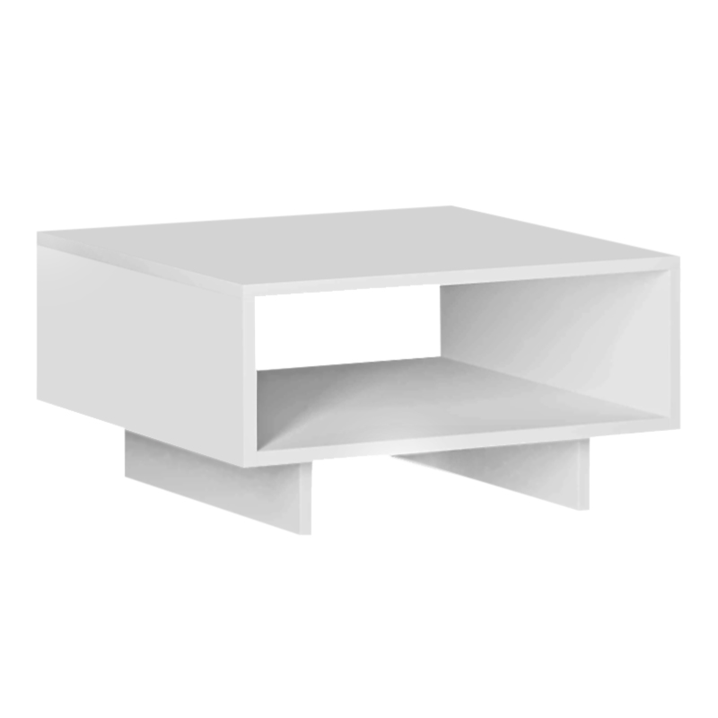 Τραπεζάκι σαλονιού Hola Megapap χρώμα λευκό 60x60x32εκ. - Image 2