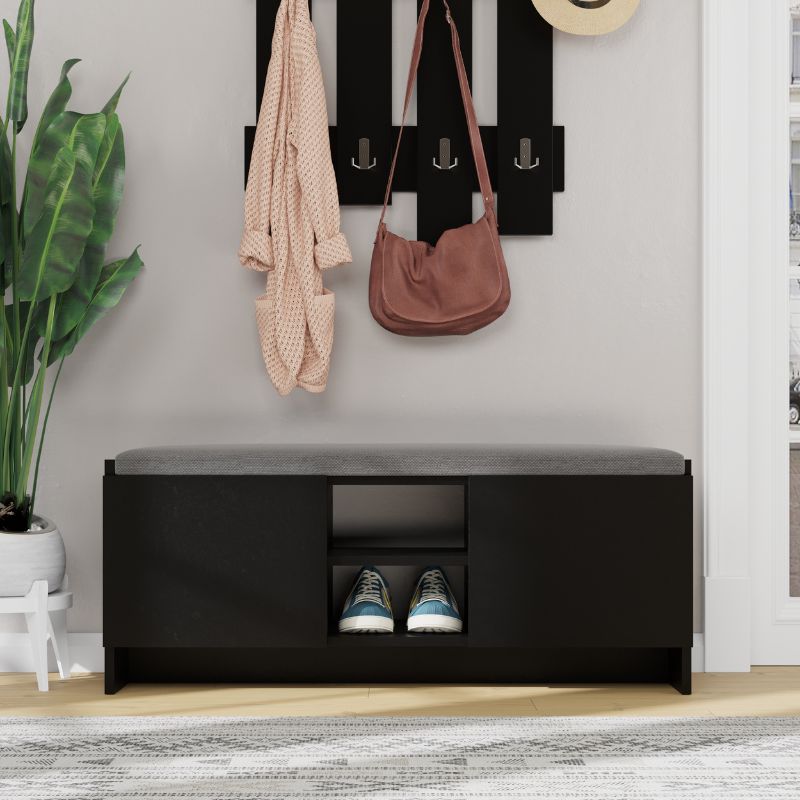 Παπουτσοθήκη Zulla Megapap χρώμα μαύρο 110x37x43εκ. - Image 2