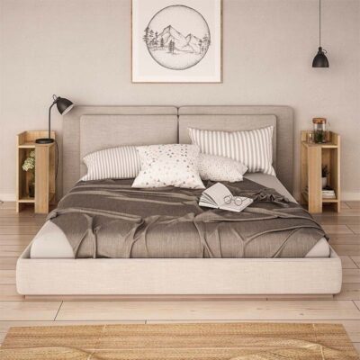 Κομοδίνο Elos Megapap σετ 2 τεμαχίων χρώμα sapphire oak 25x27x60εκ.