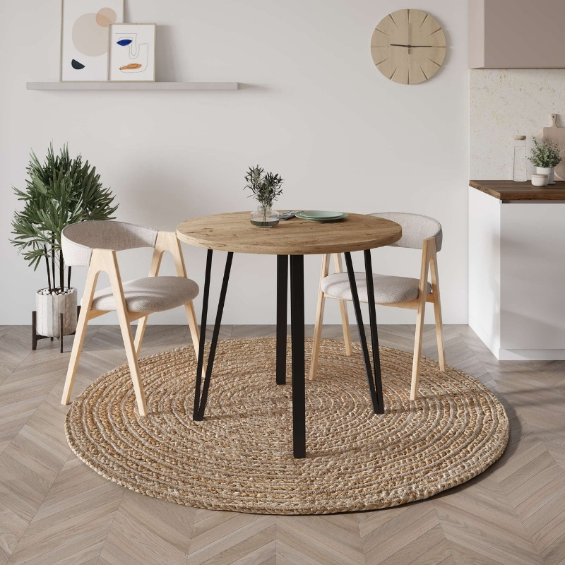 Τραπέζι Xana Megapap χρώμα sepet oak Ø90x77,5εκ. - Image 2