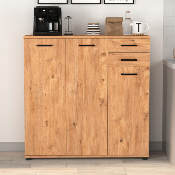 Παπουτσοθήκη - ντουλάπι Polly Megapap χρώμα pine oak 108x35x108εκ. - Image 2