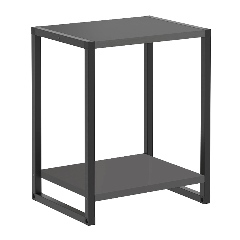 Κομοδίνο Gina Megapap χρώμα ανθρακί - μαύρο 39x30x48εκ. - Image 2