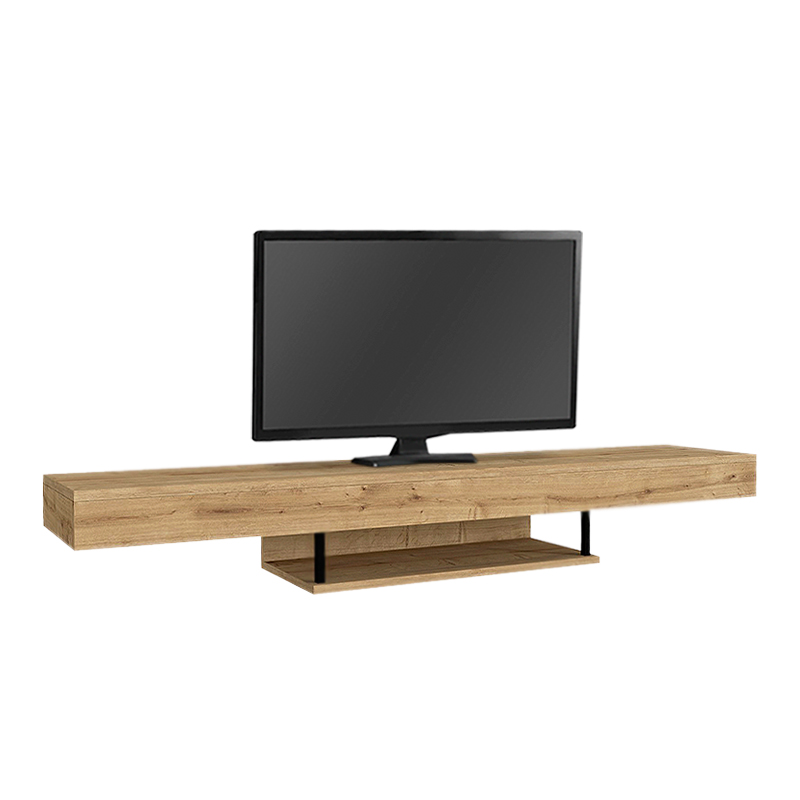 Έπιπλο τηλεόρασης επιτοίχιο Albares Megapap με LED χρώμα sapphire oak 150x29,6x22εκ. - Image 2