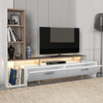 Σύνθεση τηλεόρασης Simal Megapap με LED χρώμα λευκό - cordoba 168,2x31,3x120εκ.