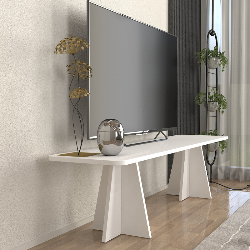 Έπιπλο τηλεόρασης Sugar Megapap χρώμα λευκό 150x29,6x36,8εκ. - Image 2