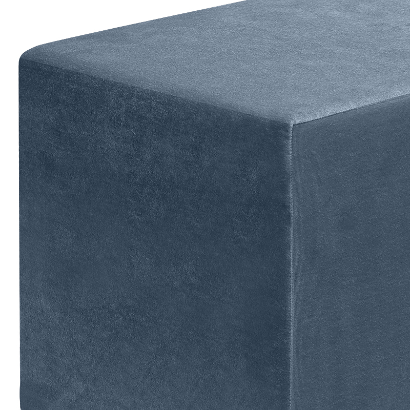 Σκαμπώ April Megapap βελούδινο χρώμα ανθρακί 40x40x40εκ. - Image 2