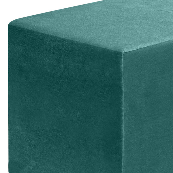 Σκαμπώ April Megapap βελούδινο χρώμα κυπαρισσί 40x40x40εκ. - Image 2