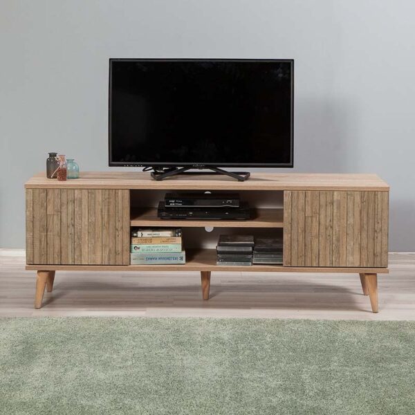 Έπιπλο τηλεόρασης Soho Megapap χρώμα sonoma 140x40x50 εκ. - Image 2