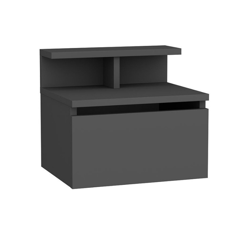 Κομοδίνο επιτοίχιο Arsen Megapap χρώμα ανθρακί 39,8x31,9x35εκ. - Image 3