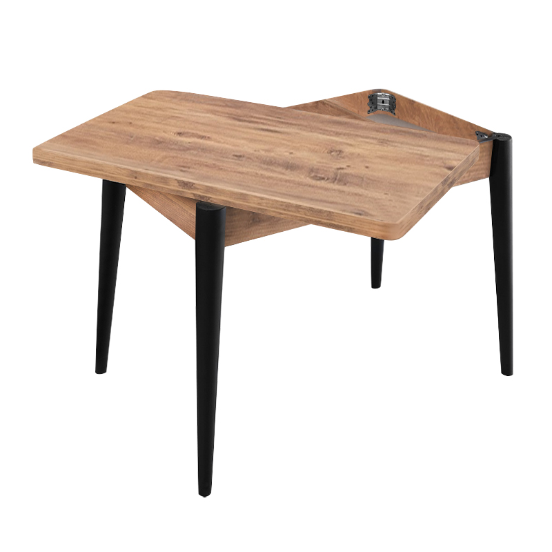 Τραπέζι Dolunay Megapap επεκτεινόμενο χρώμα atlantic pine - μαύρο 100x60(120x100)x79,5εκ. - Image 3