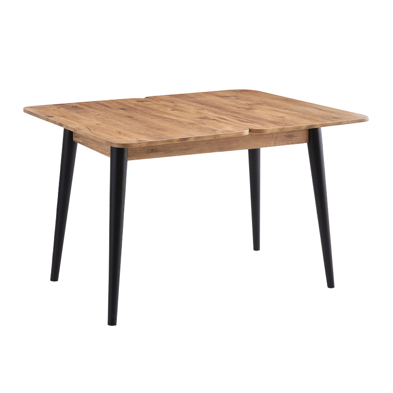 Τραπέζι Dolunay Megapap επεκτεινόμενο χρώμα atlantic pine - μαύρο 100x60(120x100)x79,5εκ. - Image 4