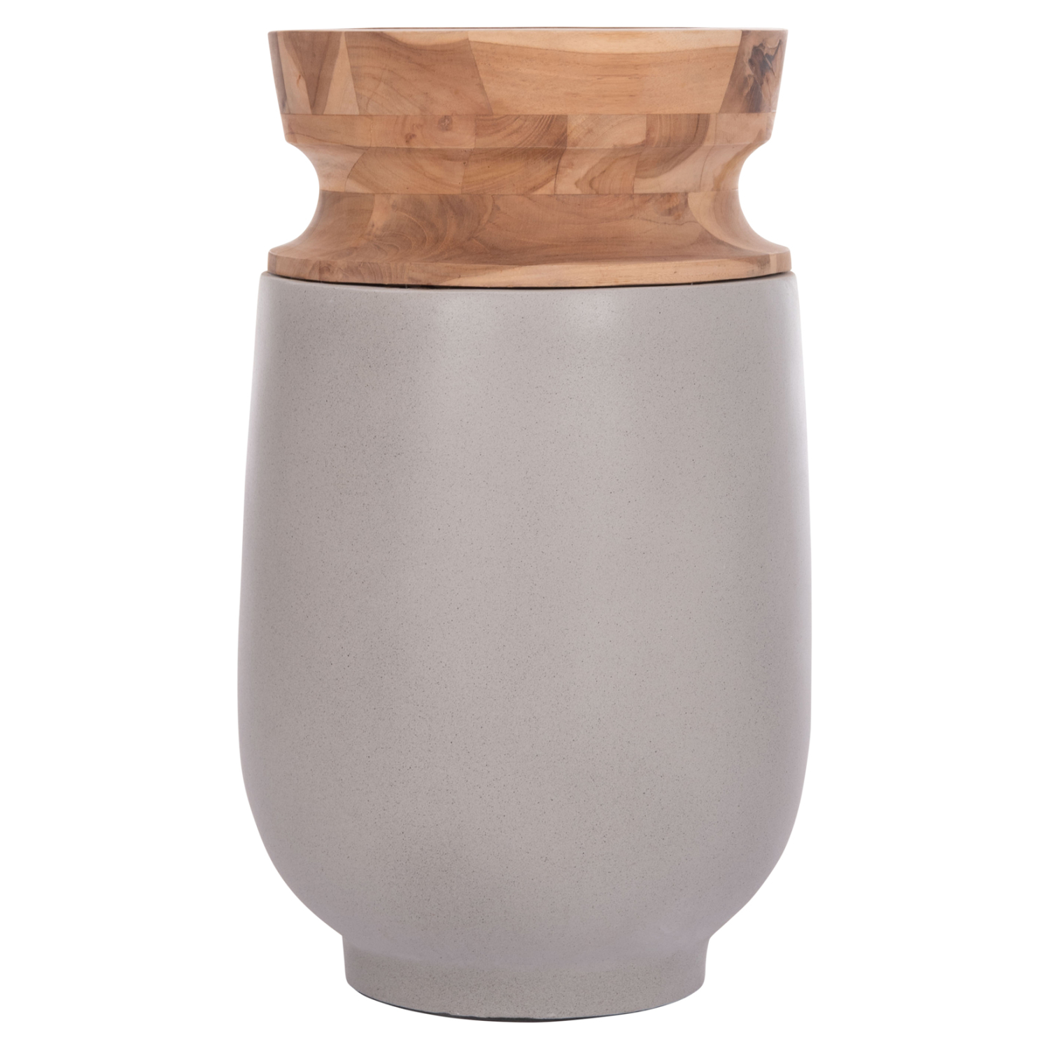 ΔΙΑΚΟΣΜΗΤΙΚΟ ΒΑΖΟ ΔΑΠΕΔΟΥ LINTER HM4662.03S FIBER CEMENT ΓΚΡΙ--ΞΥΛΟ ΤΕΑΚ Φ34x60Υεκ. - Image 3