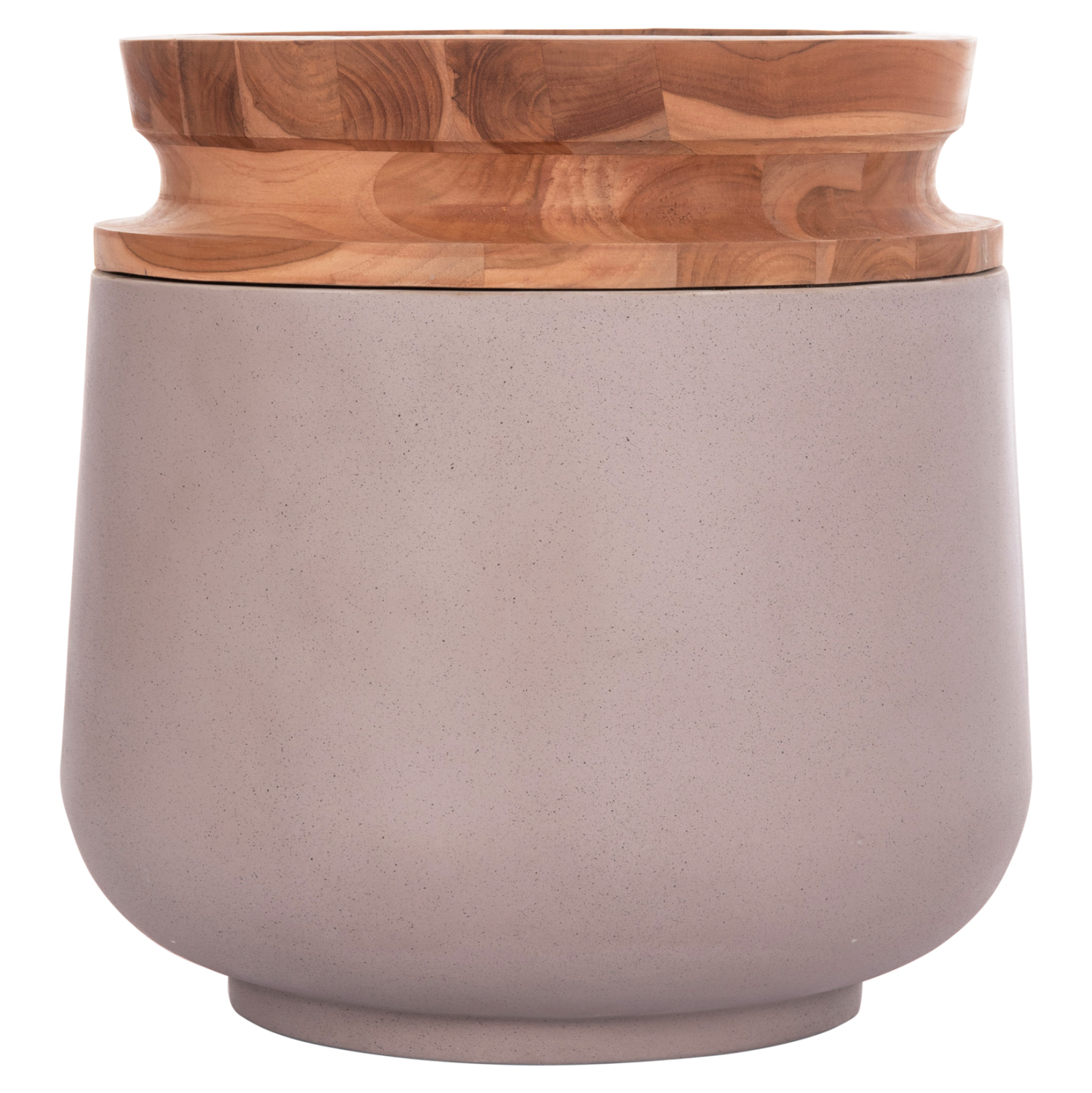 ΔΙΑΚΟΣΜΗΤΙΚΟ ΒΑΖΟ ΔΑΠΕΔΟΥ LINTER HM4662.05L FIBER CEMENT ΓΚΡΙ ΜΑΤ--ΞΥΛΟ ΤΕΑΚ Φ41x47Υεκ - Image 3