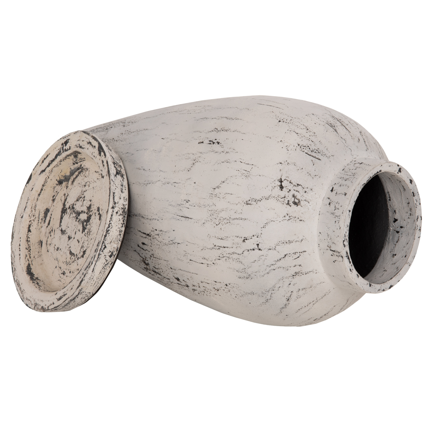 ΔΙΑΚΟΣΜΗΤΙΚΟ ΒΑΖΟ ΔΑΠΕΔΟΥ ΜΕ ΒΑΣΗ-ΠΙΑΤΑΚΙ LAUREL HM7938 ΤΕΡΑΚΟΤΑ- ΛΕΥΚΗ ΠΑΤΙΝΑ Φ40x80Yεκ. - Image 3