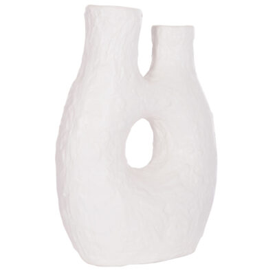 ΕΠΙΤΡΑΠΕΖΙΟ ΔΙΑΚΟΣΜΗΤΙΚΟ ΒΑΖΟ NAMENTIS HM4665.02L ΛΕΥΚΗ ΤΕΡΑΚΟΤΑ--27x13.5x37Υεκ