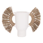 ΕΠΙΤΡΑΠΕΖΙΟ ΔΙΑΚΟΣΜΗΤΙΚΟ ΒΑΖΟ ALICA HM4668.02S ΛΕΥΚΗ ΤΕΡΑΚΟΤΑ & GRASS--55x19x34Υεκ