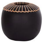 ΕΠΙΤΡΑΠΕΖΙΟ ΔΙΑΚΟΣΜΗΤΙΚΟ ΒΑΖΟ LENNOX HM4675.01L TΕΡΑΚΟΤΑ ΣΕ ΜΑΥΡΟ--Φ22x20Υεκ.