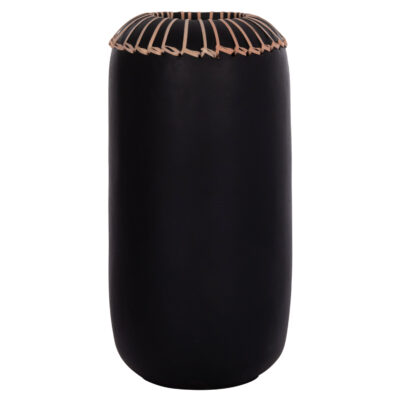 ΕΠΙΤΡΑΠΕΖΙΟ ΔΙΑΚΟΣΜΗΤΙΚΟ ΒΑΖΟ LENNOX HM4675.01S TΕΡΑΚΟΤΑ ΣΕ ΜΑΥΡΟ--Φ18x33Υεκ.