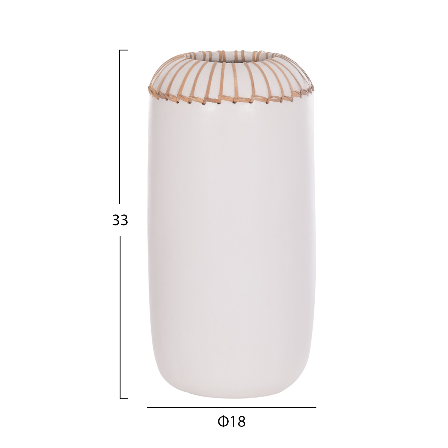 ΕΠΙΤΡΑΠΕΖΙΟ ΔΙΑΚΟΣΜΗΤΙΚΟ ΒΑΖΟ LENNOX HM4675.02S TΕΡΑΚΟΤΑ ΣΕ ΛΕΥΚΟ--Φ18x33Υεκ. - Image 2