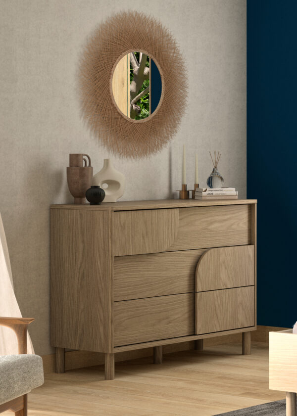 Galys συρταριέρα με 3 συρτάρια 116x47x92εκ. Rookwood Oak - Image 2