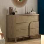 Galys συρταριέρα με 3 συρτάρια 116x47x92εκ. Rookwood Oak