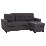 ΚΑΝΑΠΕΣ ΑΝΑΣΤΡΕΨΙΜΗ ΓΩΝΙΑ PAGE HM3004.02 ΜΕ ΓΚΡΙ ΥΦΑΣΜΑ 205X140X87Y εκ.